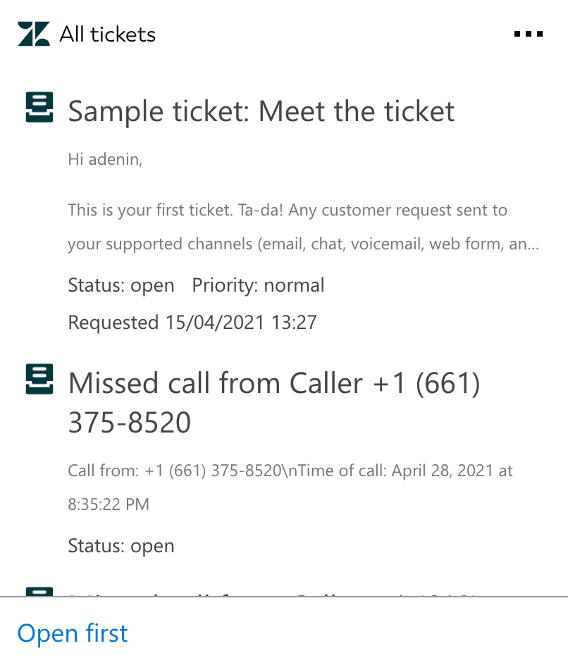 Adaptive Card for All tickets that can be integrated into SharePoint intranets or works on personal dashboards